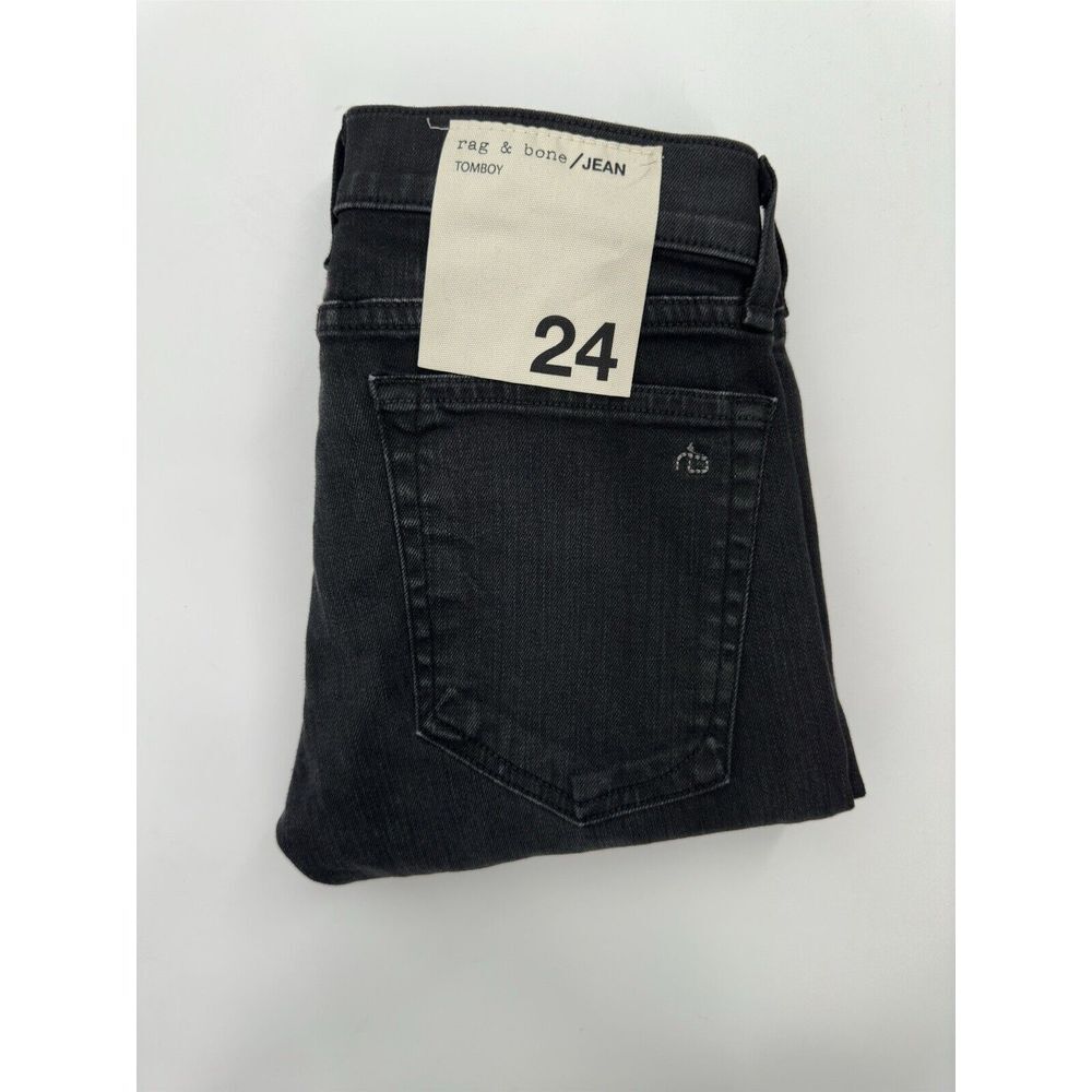 Rag & Bone Tomboy Jeans In Clean Blackthorn Women's Size‎ 24 NEW